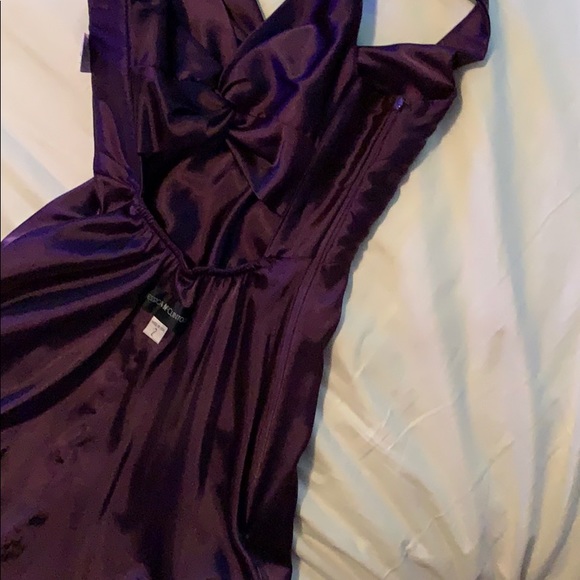 Purple cocktail Jess. McCl. Silk dress w/ cut out - Picture 5 of 5